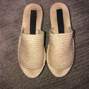 Zara Ecru Jute Sandals